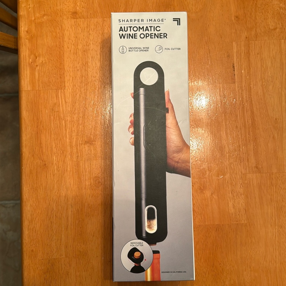 Sharper Image Automatic Wine Opener w/Removable Foil Cutter